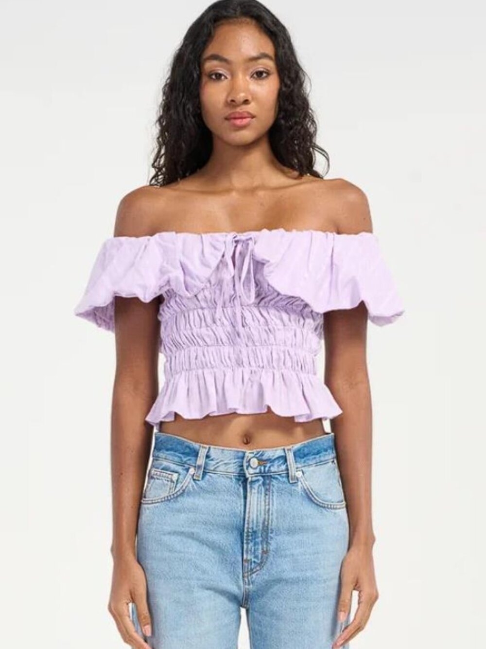ALLINA LIU Women's Rya Top Size L In Lilac